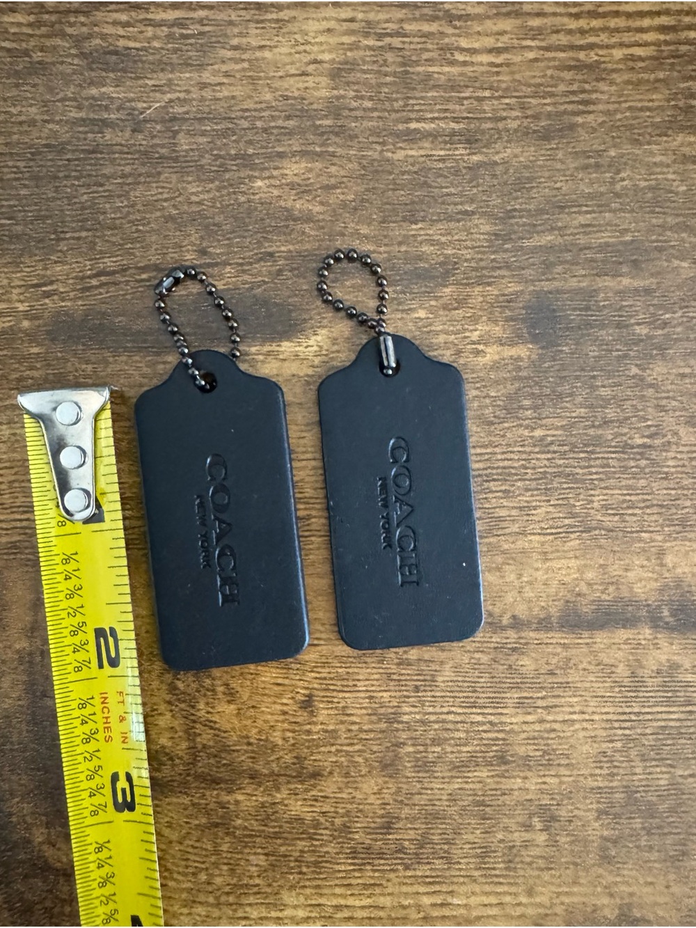 COACH Black Leather Hangtags — Bundle of 2 - Picture 2 of 2